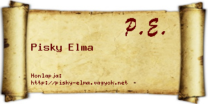 Pisky Elma névjegykártya